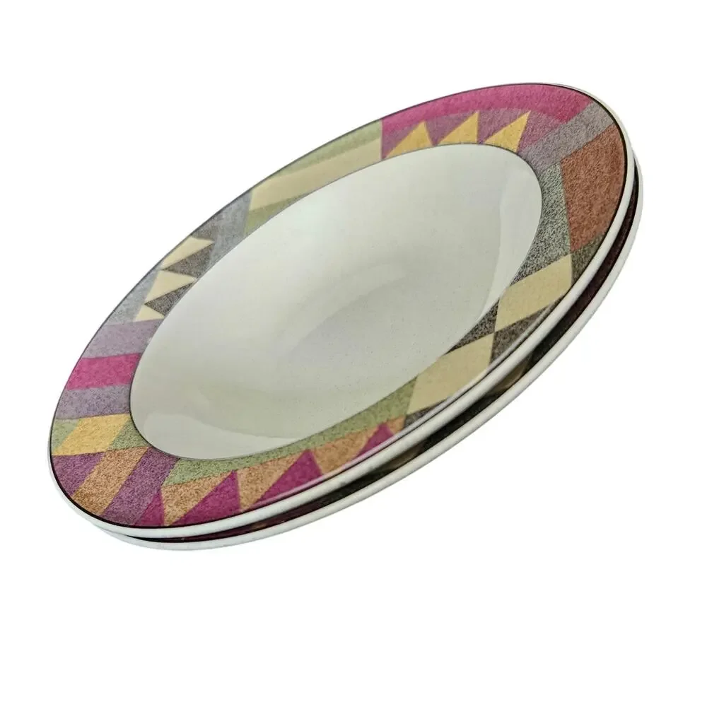 Studio Nova Palm Desert Y2216 Soup Cereal Bowls Geometric Set of 2 Japan